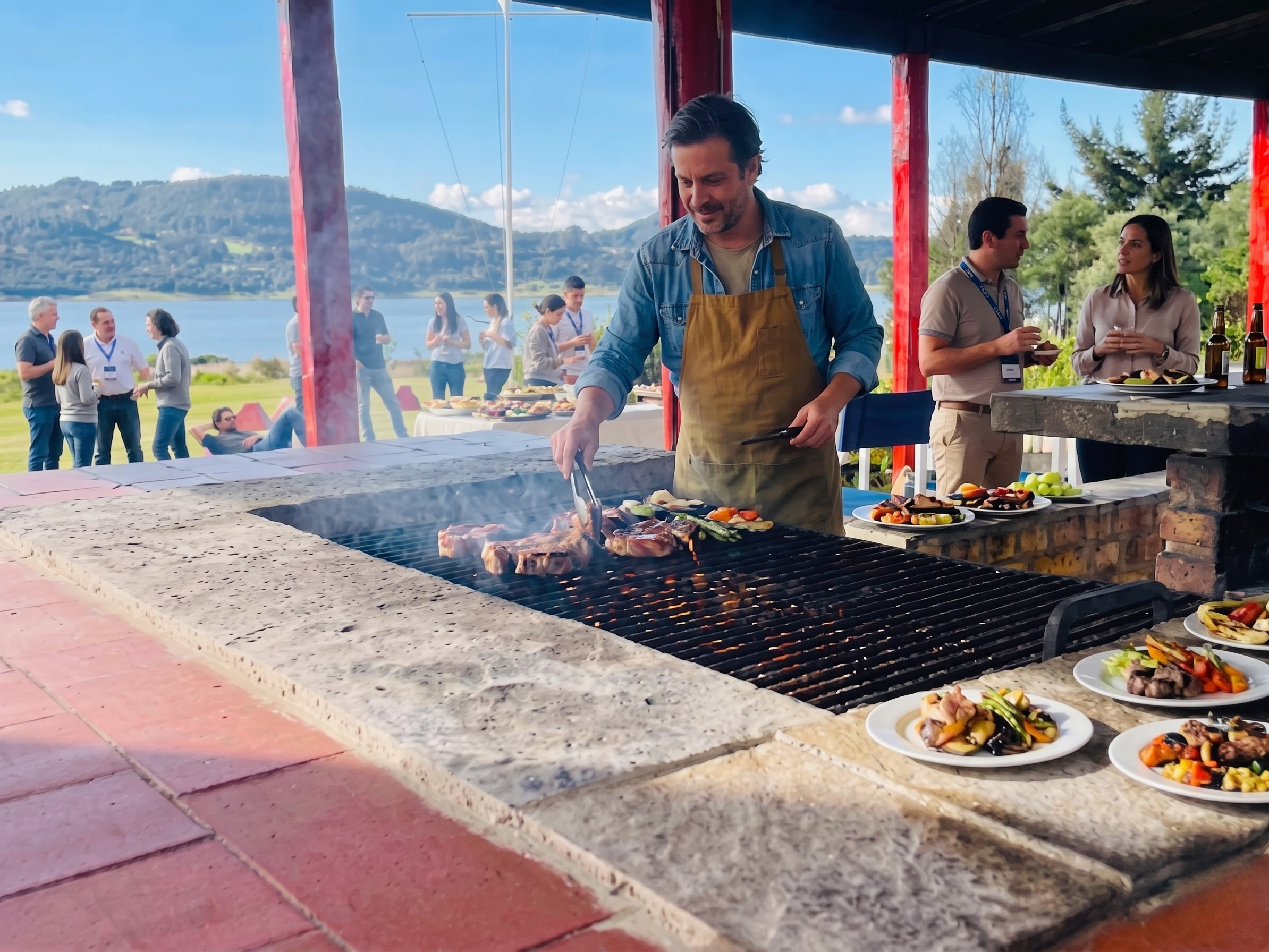BBQ Club Náutico Hansa Tominé Guatavita evento corporativo cerca de Bogotá